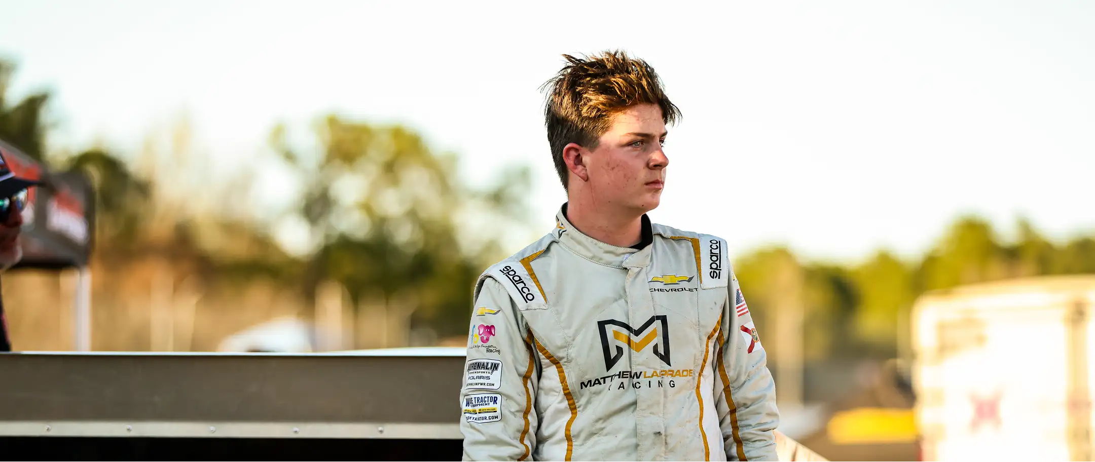 Matthew Laprade in racing suit