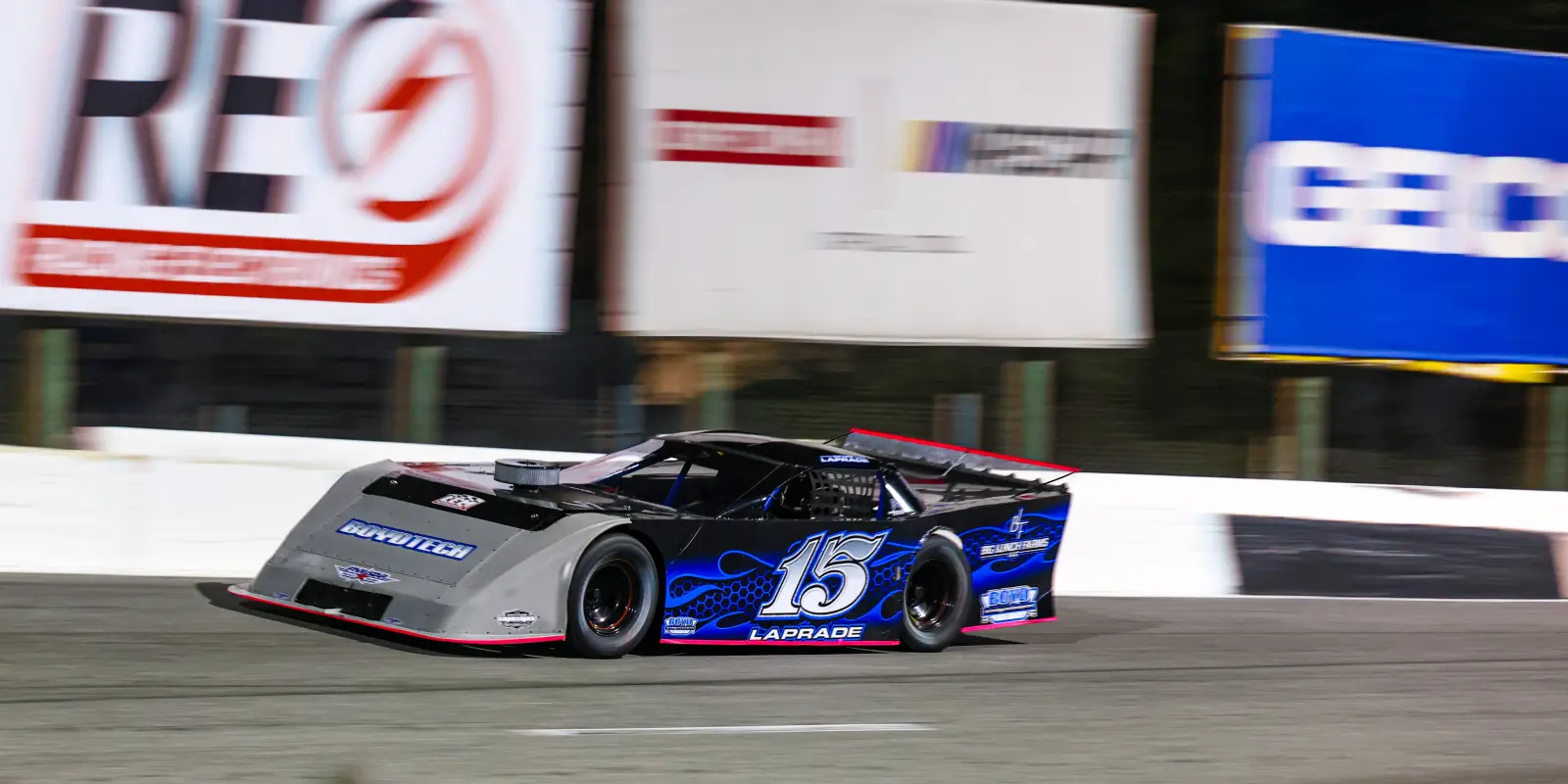 #15 Late Model Stock Car at speed