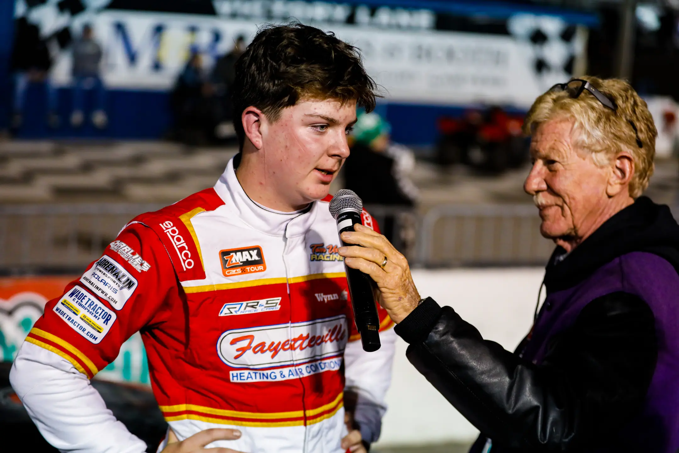 Matthew Laprade with team in the pits