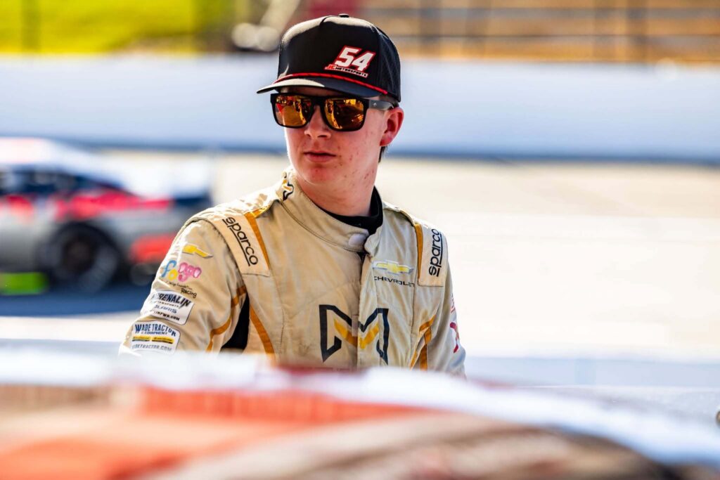Matthew LaPrade in his #54 JC Motorsports cap on pit road at Cordele Motor Speedway